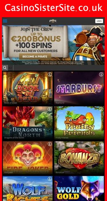 Piratespin sister sites - Giant Bingo, Bingzino, Slots UK